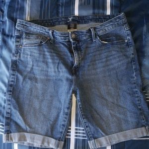 Womens denim long shorts